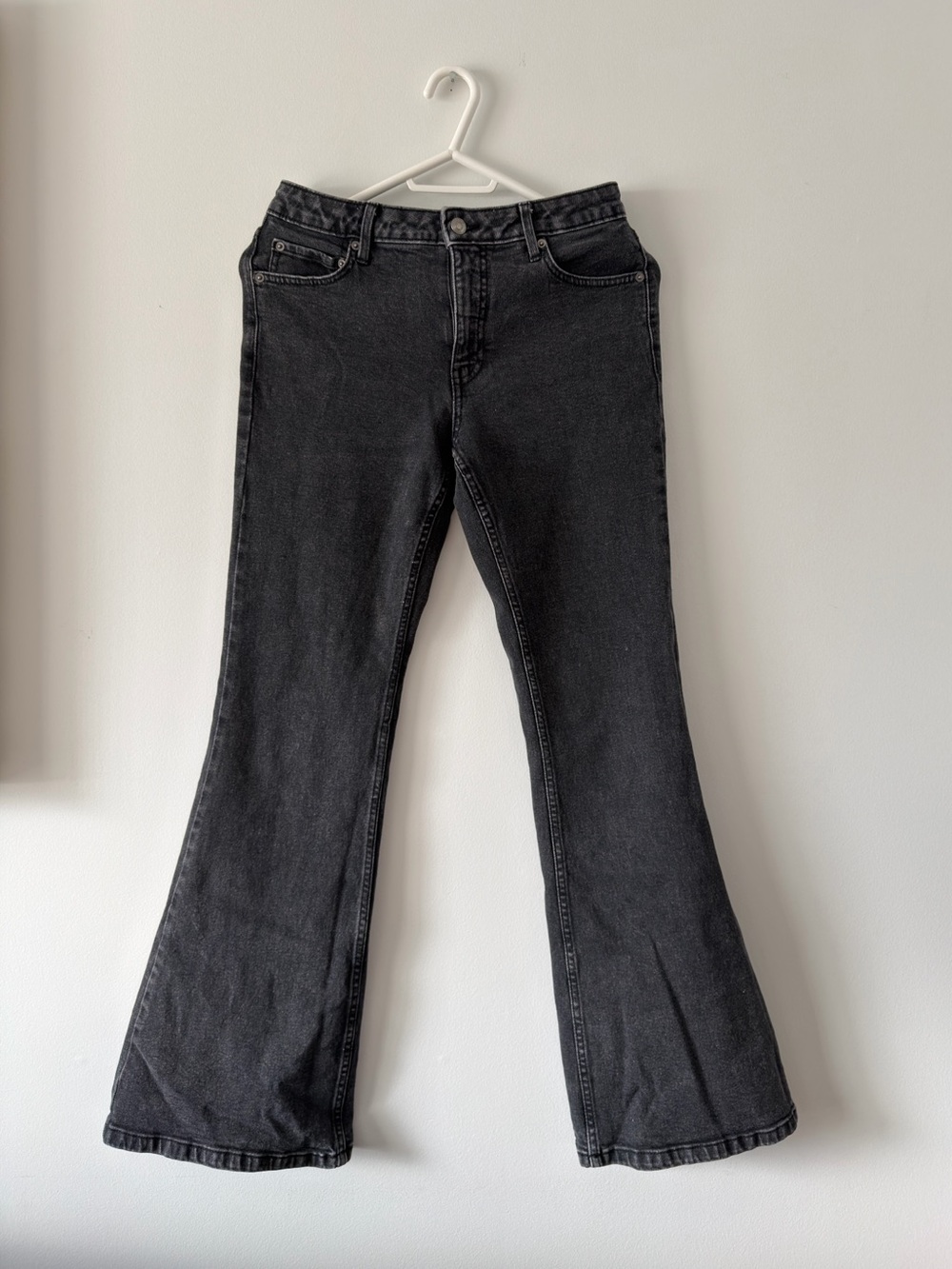 NOBO Women's High-Rise Wide Leg Jeans - Charcoal Gray
